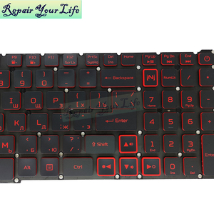 Ru คีย์บอร์ดเรืองแสงสำหรับแล็ปท็อปรัสเซียสำหรับ ACER Nitro 5 7 AN515-54 43 44 <span class=keywords><strong>AN517</strong></span>-51 <span class=keywords><strong>52</strong></span> AN715-51 PH317-53 PH315-<span class=keywords><strong>52</strong></span>แป้นพิมพ์สีแดง - Product Image 4
