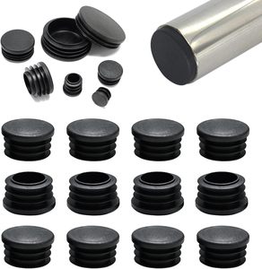 Bouchon rond en plastique, embout de tube, insert coulissant pour finition de meubles, bouchon de finition pour tube métallique rond, embouts pour pieds de meubles d'extérieur - Product Image 1