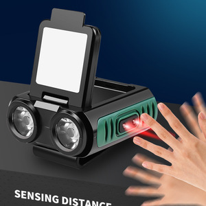 Linterna frontal ajustable Yunmai, luz LED recargable de 2000 MAh para pesca al aire libre con sensor y clip para sombrero - Product Image 2