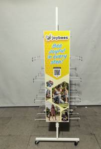 Appendere <span class=keywords><strong>abbigliamento</strong></span> con ganci ruote in metallo Display Stand su due lati su misura bianco moderno e classico ripiano multiplo - Product Image 5