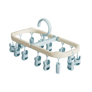 Chunzao <b>Cartoon</b> Folding Drying Rack 14 Clips Rotatable Hook Type For <b>Socks</b> Underwear Bibs Clothes Organizer - Product Image 5