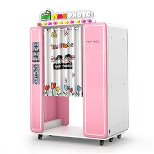 Various Styles Instant Photo Booth Machine with Payment Processing Compatible with SLR Devices Vending Machine
