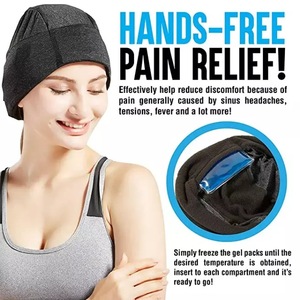 หมวกเจลทำความเย็นอเนกประสงค์ สีเทา สำหรับบรรเทาอาการไมเกรน - Product Image 5