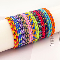 Vente chaude 3mm Nylon Corde Simple et Mode Noeud Péruvien Polyvalent, Réglable Tissé À La Main Corde Bracelet Hommes