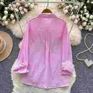 Blusas Casuales de Manga Larga para Otoño, Camisas con Estampado Floral y Diamantes para Mujer, Tops Elegantes para Dama, Ropa al por Mayor para Mujer - Product Image 4