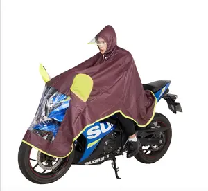 Vente chaude corps complet prévention des tempêtes de pluie femmes hommes moto équitation tricoté moto Poncho réutilisable Poncho de pluie