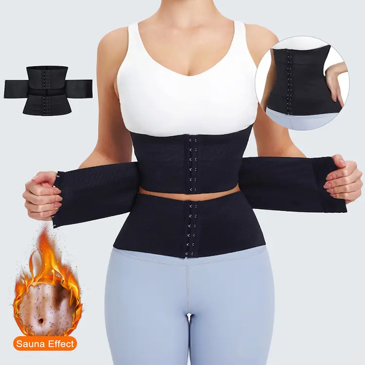Shapewear Body Shaper Workout Slimming Band Double Tummy Control Belly Wrap Waist Trainer Belt for Women Men