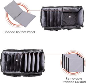 <b>Sound</b> <b>Equipment</b> DJ Gear Musician Accessories Dividers Cable File Gig Bag Detachable Padded Bottom DJ <b>Equipment</b> Bag - Product Image 6