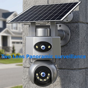 Caméra solaire PTZ 4MP WiFi AOV à double objectif, vision nocturne couleur, détection de mouvement PIR, panneau solaire et <span class=keywords><strong>batterie</strong></span> V380 Pro - Product Image 4