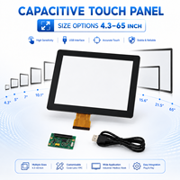 Écran tactile capacitif industriel de 8 pouces, taille personnalisée, capteur tactile PCAP ILITEK, kit USB, 10 points de contact multiples, verre trempé, garantie 3 ans