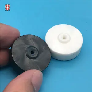 Disco de rodillo de rueda de cerámica de zirconia ZrO2 isostático blanco negro pulido