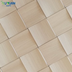 Panneaux acoustiques 3D modernes en mosaïque, design modulaire, placage de bois PVC, MDF, fibre de polyester, baffles géométriques en puzzle pour plafonds et murs - Product Image 4