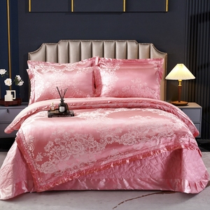 Parure <span class=keywords><strong>de</strong></span> <span class=keywords><strong>lit</strong></span> <span class=keywords><strong>de</strong></span> luxe bleue en jacquard, nouveau design, pour mariage, taille King, avec housse <span class=keywords><strong>de</strong></span> couette et 2 taies d'oreiller - Product Image 3
