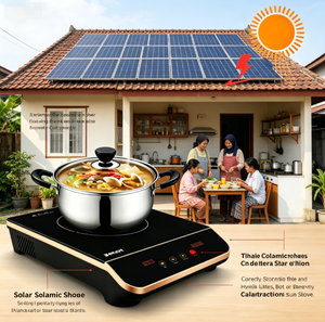Ensemble de cuisson solaire à induction spécifique à l'Indonésie, fonctionne avec l'énergie solaire, économise l'énergie et les factures - Product Image 4