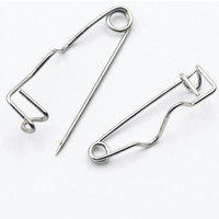 Épingles de sûreté fantaisie non standard en gros, courbées, sans nickel, 0,8x26mm