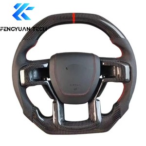 Volant en fibre de carbone forgé avec LED pour <span class=keywords><strong>Ford</strong></span> Ranger F-150 Raptor F150 2015 2016 2017 2018 2019 2020 2021 2022 <span class=keywords><strong>2023</strong></span> 2024 2025 - Product Image 1