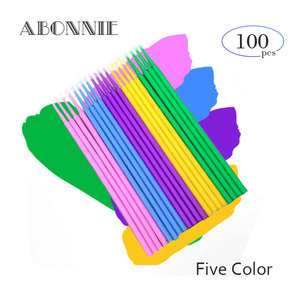 Hisopos de algodón Abonnie redondos de plástico profesionales para extensiones de pestañas y maquillaje permanente - Product Image 5