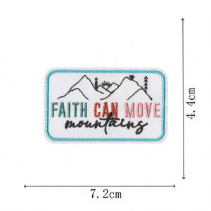 Parches Bordados con Temática de Fe Cristiana, Inspiradores, con Cruz, para Planchar - Product Image 5