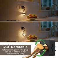 ZHILAI Blanco Cálido 330 ° Globo Terráqueo Giratorio con Sensor de Brillo Automático y Función de Apagado Automático para Decoración de Dormitorios