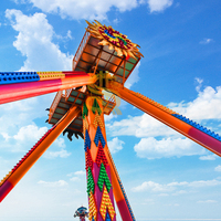 Extrême 180 °   Manège à Pendule Oscillant pour Parc d'Attractions, Attraction à Haute Intensité avec Double Système de Sangles d'Épaule