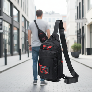 TOUGH Wholesale Polyester Fashion Waterproof Chest <strong>Bag</strong> Crossbody Sling <strong>Bag</strong> with Zipper for Men - Product Image 3