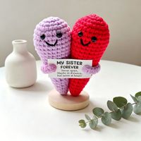 Poupée artisanale au crochet, motif dessin animé, énergie positive, poubelle flamboyante, cœur bicolore, nouveauté transfrontalière, produits phares en stock