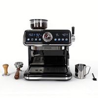 Cafetera Espresso Digital de 20 Bares con Molinillo Incorporado, Portafiltro de 58 mm y Espumador de Leche, Cafetera Doméstica Comercial OEM