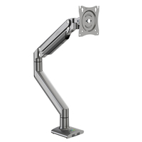 Support d'écran en aluminium KALOC pour PC, personnalisable, 17-35 pouces, rotatif, réglable en hauteur, télescopique, support pour moniteur