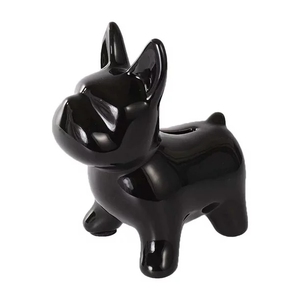Hucha de perro personalizada pintura de cerámica caja de monedas bonita blanca caja de ahorro de dinero promocional para niños - Product Image 1