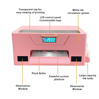 Nueva Impresora DTF Rosa de Escritorio A3, Máquina de Transferencia de Calor, Cabezal de Impresión Xp600, Tinta de Pigmento, Agitador Automático, Secador, para Camisetas, 1 Año de Garantía