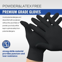 Gants de sécurité professionnels XINGYU en nitrile noir jetables 5 mil, sans poudre, prix abordable, en boîte