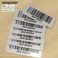Étiquettes d'identification personnalisées en aluminium stabilisées aux UV et résistantes à la décoloration pour le suivi des colis logistiques et les étiquettes d'inventaire avec code-barres