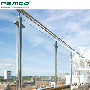 hiện đại lan can kính thiết kế rõ ràng trong nhà ASTM cầu thang bằng thép không rỉ lan can - Product Image 5