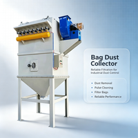 Collecteur de poussière industriel à filtre à sacs DMC Compact Pulse Bag Unit avec décharge par trémie pour usine de moulin à céréales et aliments pour animaux