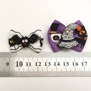 Groothandel Kleurrijke Halloween Huisdier Trim Strikken Bloemenhond Puppy Haar Strik Met Rubberen Band - Product Image 6