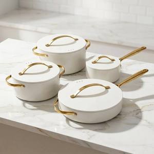 Set di Pentole di Lusso in <span class=keywords><strong>Alluminio</strong></span> 8 Pezzi con Rivestimento Ceramico Antiaderente, Compatibile con Induzione - UAKEEN - Product Image 1