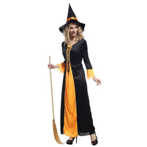 Halloween naranja bruja túnica mujeres adultas Cosplay fiesta <span class=keywords><strong>disfraces</strong></span> bonita bruja - Product Image 3