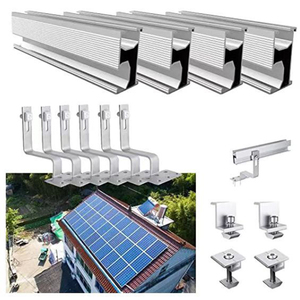 Integrated Solar PV Gutter Rail Waterproof Mounting Bracket for Roof Panel Installation and drainage - Product Image 6