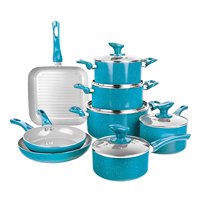 Set Peralatan Masak 13 Buah dari Batu Granit Berlapis Intan, Set Peralatan Masak Anti Lengket