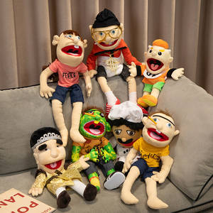 Jeff Series Grandes marionnettes à main en peluche Coton Ventriloque Zombie Multi-Character 31-50cm Bouches mobiles Jardin d'enfants interactif - Product Image 1