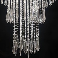 Luxe nouveau mariage cristal acrylique perle rideau plafond lustre pendentif pour mariage décoration fournitures cristaux lustres