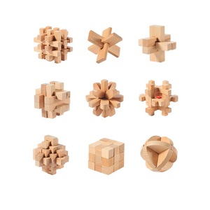 Cadenas de Luban en bois, Cadenas de Kongming, Vente en gros, Ensemble complet, Jouet de démontage et de puzzle pour enfants et étudiants, 0-24 mois - Product Image 5