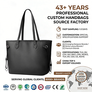 Bolsos Tote de PU Personalizados de Lujo para Mujer, con Cierre de Cremallera, Forro de Cuero, Diseño Sólido con Logotipo, para la Ciudad - Product Image 1