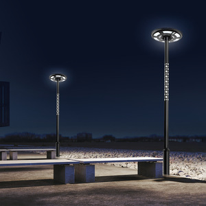 ไฟถนนโซลาร์เซลล์ LED อลูมิเนียมอัลลอย IP66 5000K แสงเดย์ไลท์ รับประกัน 10 ปี พร้อมรีโมทคอนโทรล สำหรับใช้งานกลางแจ้งในสวน - Product Image 6