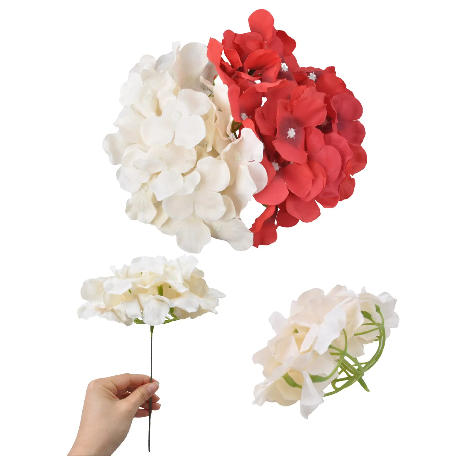 High Quality Artificial Real Touch Silk Embroidered Ball Flower Large Head Party Hotel Wedding Table Decoration Flowers