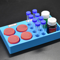 Estante de Almacenamiento de Orina y Heces de Plástico ABS Azul, Duradero, Montado en la Pared, Diseño Desmontable para Hospital, Clínica, Laboratorio