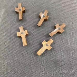 Décoration d'intérieur HAOXUAN <span class=keywords><strong>Art</strong></span> Déco en bois sculpté à la main avec motif en croix - Product Image 3