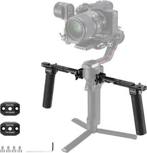 NEEWER Double Poignée pour Stabilisateur DJI RS4 RS4 <span class=keywords><strong>Pro</strong></span> RS3 RS3 <span class=keywords><strong>Pro</strong></span> RS2 RSC2 <span class=keywords><strong>Ronin</strong></span> S <span class=keywords><strong>SC</strong></span>, Kit de Poignée Double avec 2 Mini Rails NATO - Product Image 1