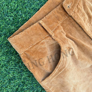 กางเกงขายาวทรงตรงผ้าลูกฟูก ผลิตโดย Minghong รับผลิตตามสั่ง สีต่างๆ กางเกงวอร์มผู้ชาย - Product Image 5