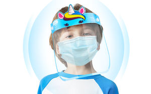 Lot de 10 écrans faciaux de sécurité pour enfants, <span class=keywords><strong>masque</strong></span> facial Transparent Anti-buée <span class=keywords><strong>avec</strong></span> <span class=keywords><strong>visière</strong></span> <span class=keywords><strong>transparente</strong></span>, Protection du visage et des yeux - Product Image 4